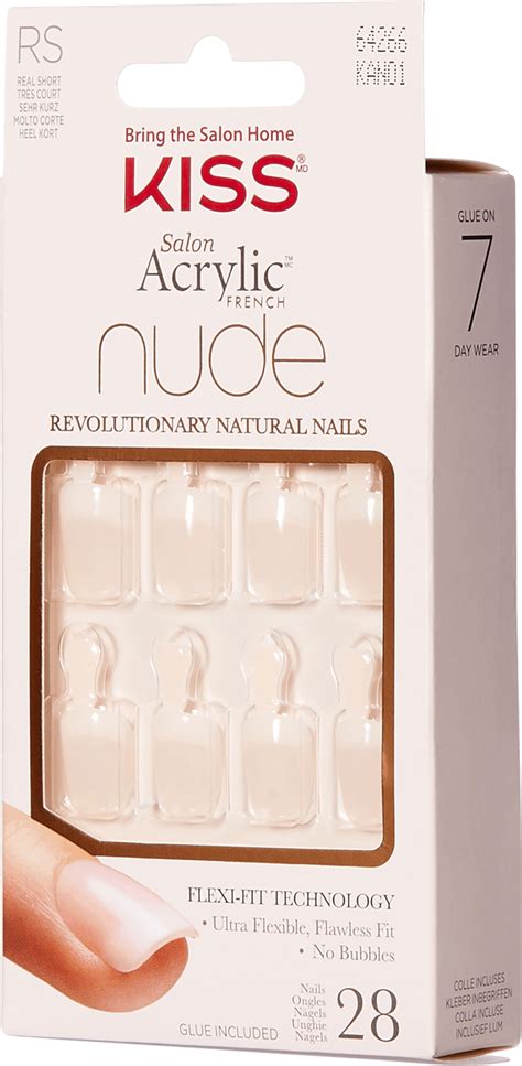 KISS Salon Acrylic Sztuczne Paznokcie Klej Nude French Zestaw Szt Drogeria Rossmann Pl