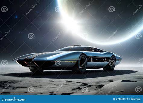 Retro Futuristic Car Retro Futurism Style Generative Ai Royalty Free
