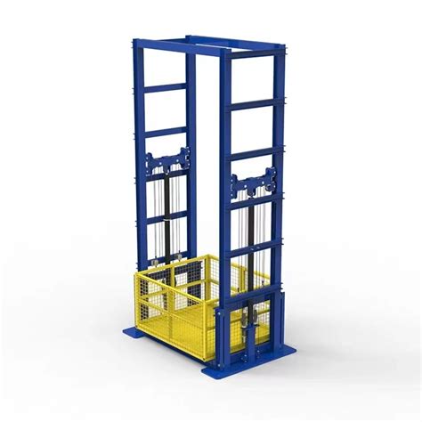 vertical guide rail cargo lift freight elevator manual platform lift