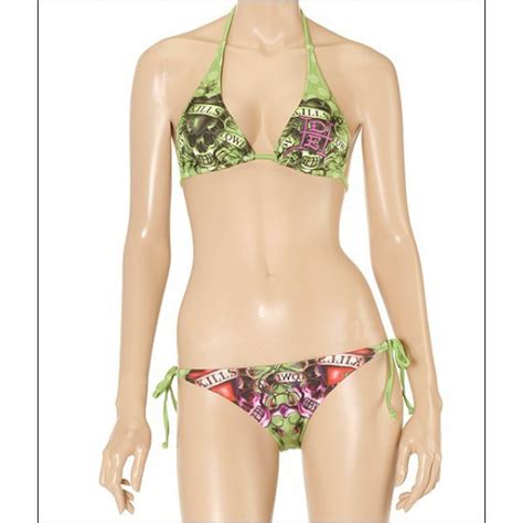 Coupons For Womens Ed Swimsuit Bikini Green Womens Ed Hardy Swimsuit