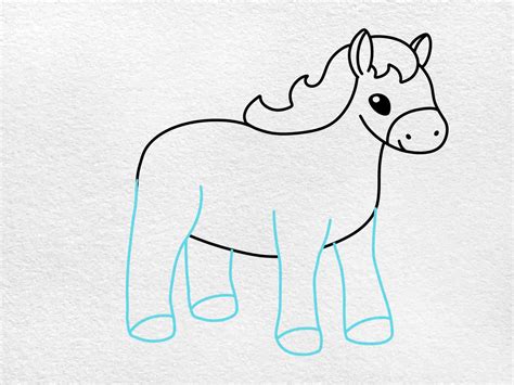 Easy Cute Horse Drawing - HelloArtsy