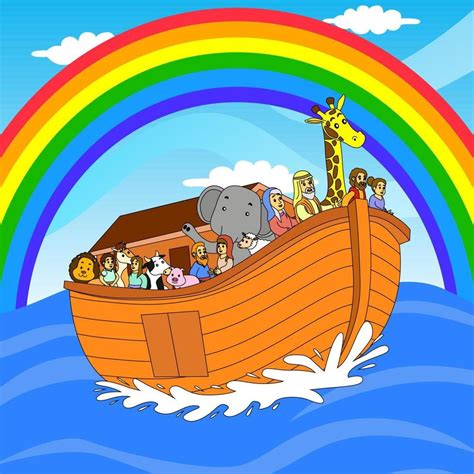 Imagens Da Arca De Noe Infantil - noé e a arca, ilustrações da bíblia infantil, pôsteres, cristianismo ...