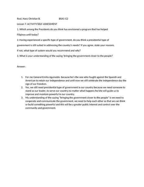 Real Lesson 7 RPH Assessment Real Hanz Christian B BSA1 G Lesson 7