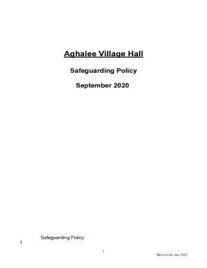 Fillable Online Safeguarding Policy Rogate Village Hall Weebly Fax