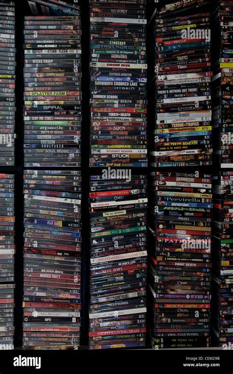 horror  dvd collection stock photo alamy