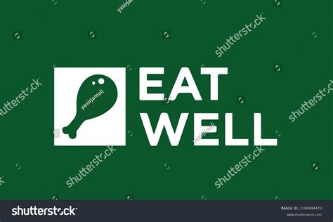 Eat Well Logo Design Concept Stock Vector Royalty Free 2190844473