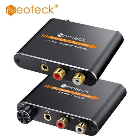 Neteck Conversor De Udio Dac Coaxial Ptico Para Rca Canais Toslink Para Udio Anal Gico Rca