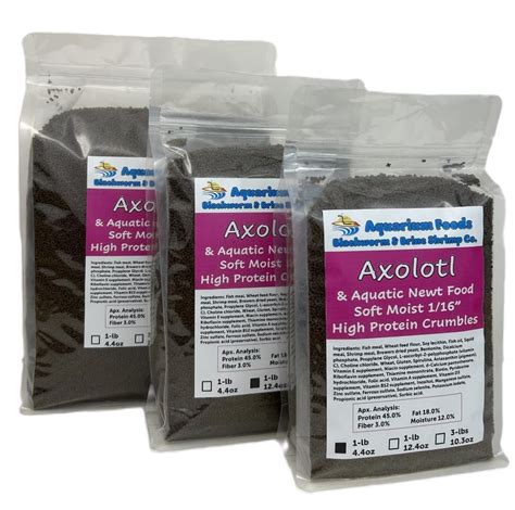 Aquatic Foods Inc Axolotl Food 116 Soft Moist Sinking Crumbles