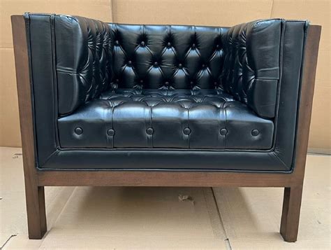 Casa Padrino Luxus Chesterfield Leder Sessel Schwarz Braun X X