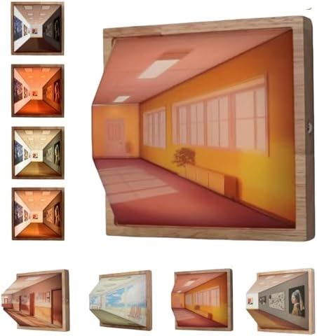 YILAF Illusiolight D Ambient Lamp Optical Illusion Wall Art Naked Eye D Visual Night Light