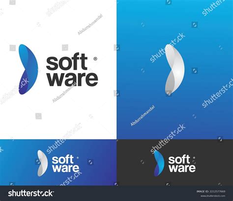 software logo design vector technology stock vector royalty