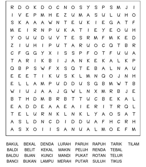 cari perkataan kvkv worksheet riset