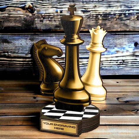 Grove Classic Chess Wood Trophy Trophy Monster