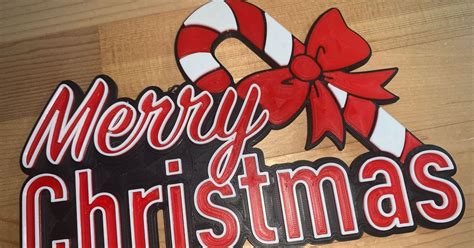 Merry Christmascandy Cane By Rifraf Download Free Stl Model