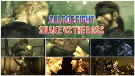 MGS Naked Snake Vs The Boss All CQC Fight Scenes Metalgearsolid YouTube
