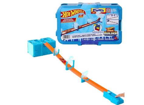 Pista Hot Wheels track Builder Caixa Conjunto Ice Crash o Melhor Preço é no Zoom