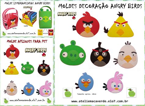 Combo De Moldes Angry Birds Elo Produtos Especiais