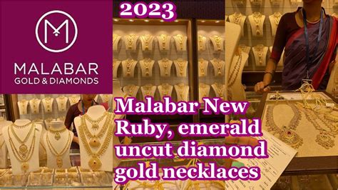 Malabar Ruby Emerald Uncut Diamondspolki Gold Necklace Collections