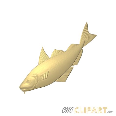 haddock  relief model cnc clipart
