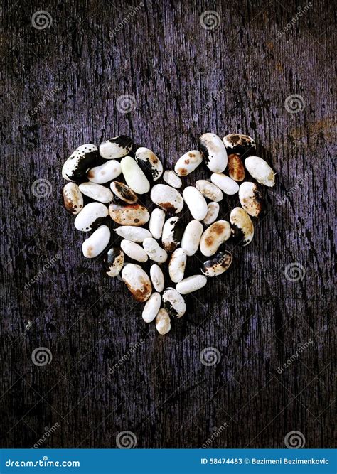 Heart from beans stock image. Image of agriculture, beans - 58474483