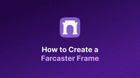 How To Create A Farcaster Frame Youtube