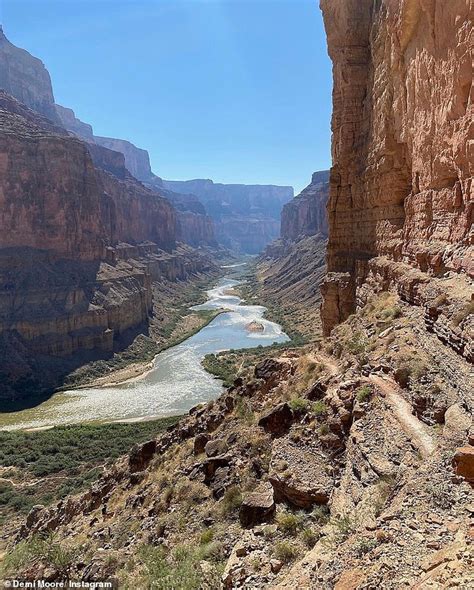 Demi Moore 60 Bares Her Washboard Abs In A Bikini While Posing Under A Beautiful Waterfall