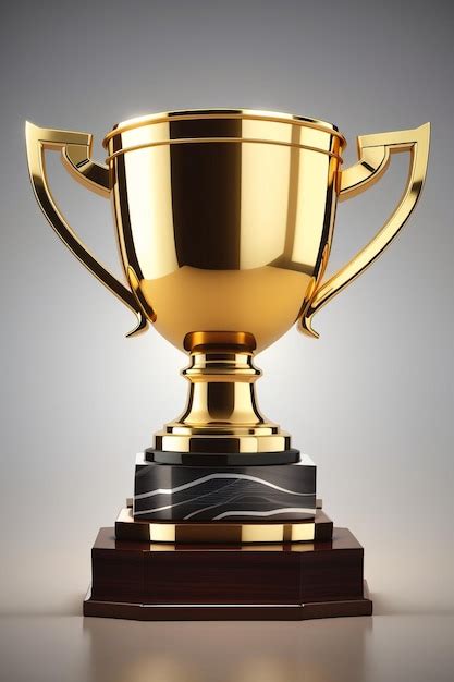 Premium AI Image | Triumphant Achievement Trophy Cup Winner Success Champion Icon Sign