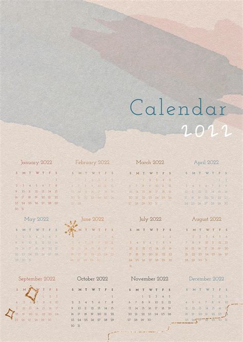 Aesthetic 2022 Monthly Calendar Abstract Free Photo Rawpixel
