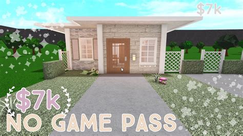 7k No Game Pass Budget Home Bloxburg Build Youtube