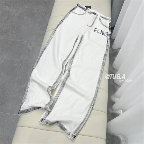 QUẦN JEANS SUÔNG CHỮ FEN HOT HIT CHẤT MỀM HÀNG QC Shopee Việt Nam