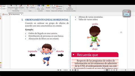 RAZONAMIENTO MATEMATICO ORDENAMIENTO LINEAL PRM YouTube