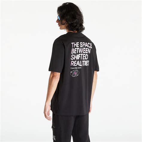 Tricouri Calvin Klein Jeans Future Fade Slogan Short Sleeve Tee Black