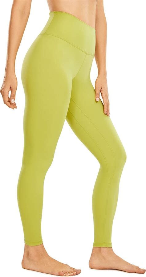 Crz Yoga Women S Brushed Yoga Leggings With Inner Pocket High Waisted Workout Tights Naked