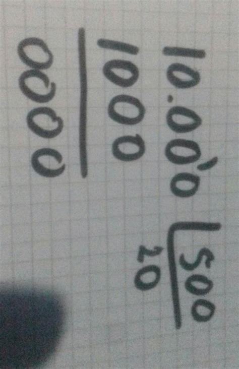 8000 Dividido Por 500 - 10.000 dividido 500 paso a pasooo - Brainly.lat