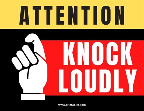 20 Printable Please Knock Signs Printableocom