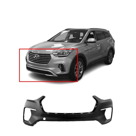 Front Upper Bumper Cover For 2017 2019 Hyundai Santa Fe HY1000216