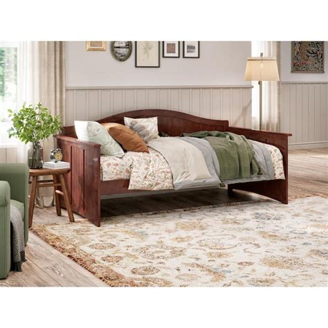 Afi Nantucket Walnut Twin Solid Wood Daybed Ag110024 The Home Depot