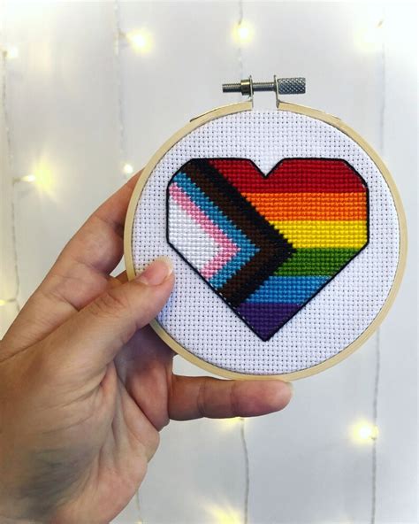 Progress Pride Flag Cross Stitch Pattern Etsy