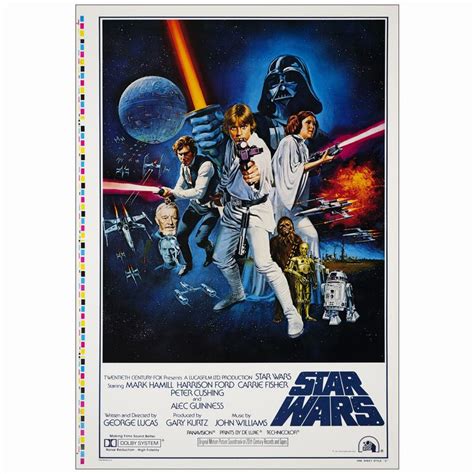 Lot 259 - STAR WARS A NEW HOPE One Sheet (28.5 x 41) Printers Proof ...