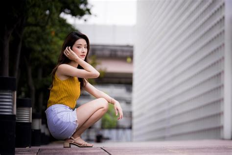 Asian 4K Model Brunette Depth Of Field HD Wallpaper Rare Gallery