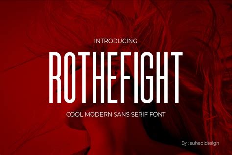 Rothefight Tall Sans Serif Font Cricut Font Farmhouse Font Tall Font