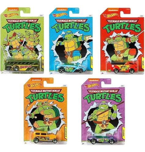 Hot Wheels Tortugas Ninja Set Autos Nickelodeon Env O Gratis