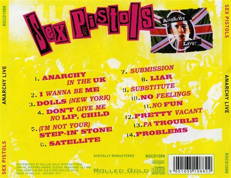 Classic Rock Covers Database Sex Pistols Anarchy In The U K Live At The Club