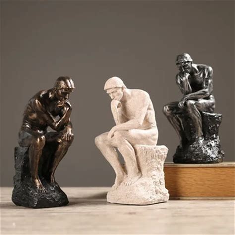 Estatua De Thinker Escultura De Arte Fino Masculino Figura Desnuda