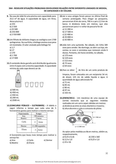 SAEB 2024 ENSINO MÉDIO MATEMÁTICA POR DESCRITOR PDF