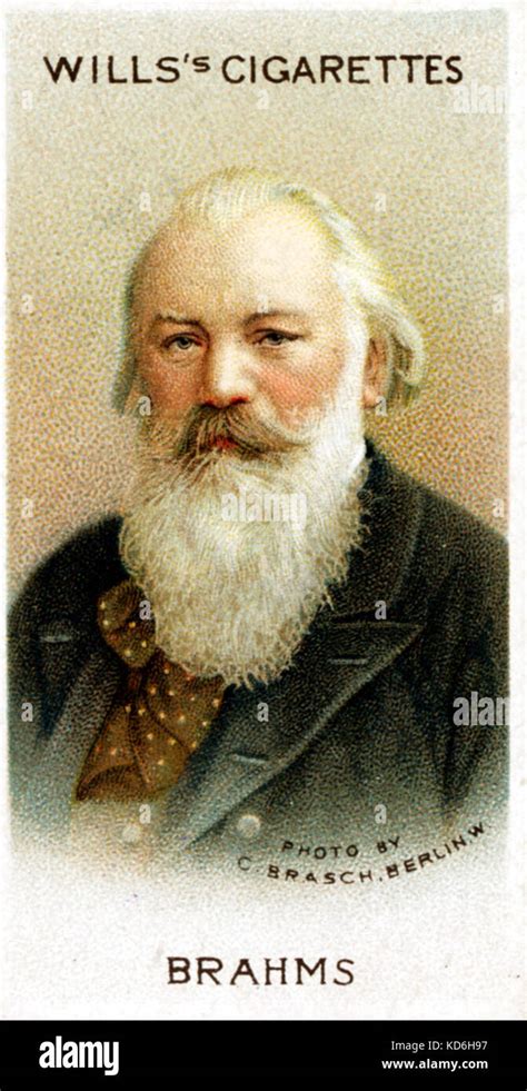 Johannes Brahms Portrait On Wills S Cigarettes Card Published In