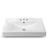 Nameeks Mona Wall Mounted Vessel Bathroom Sink In White With Faucet