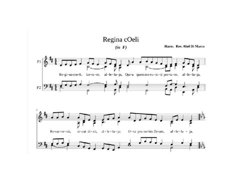 Emei Regina Coeli Osti - Regina Coeli Partitura Normal | PDF