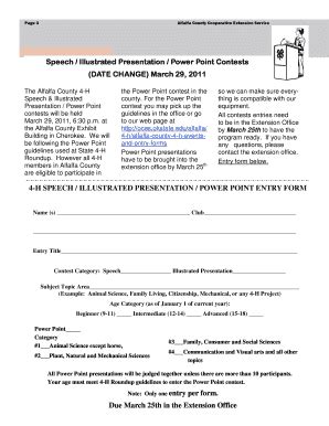 Fillable Online Oces Okstate H Speech Illustrated Presentation