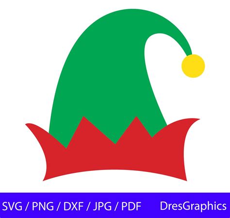 Elf Hat SVG Elf SVG Christmas SVG Elf Hat Png Elf Hat Dxf Etsy